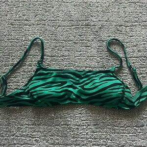 Zebra striped bikini top